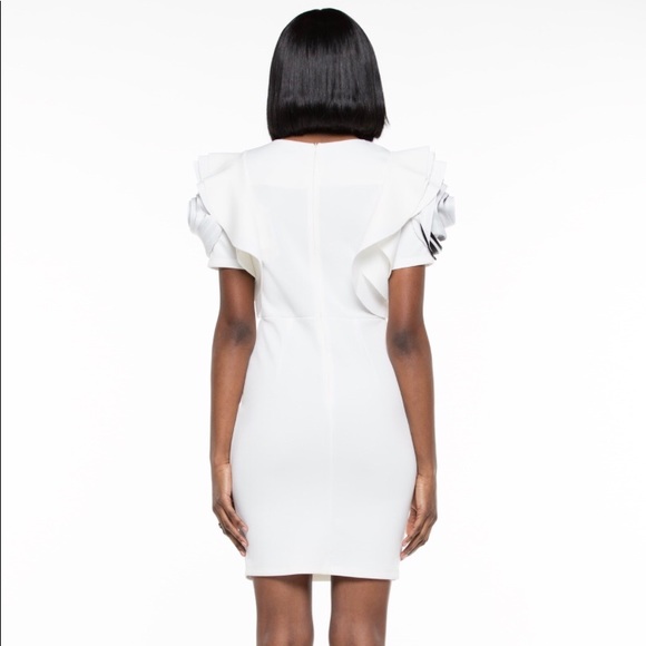 💥SALE💥Beautiful Rose Sleeve Scuba Dress - Picture 6 of 6